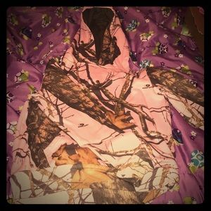 Pink camouflage hoodie